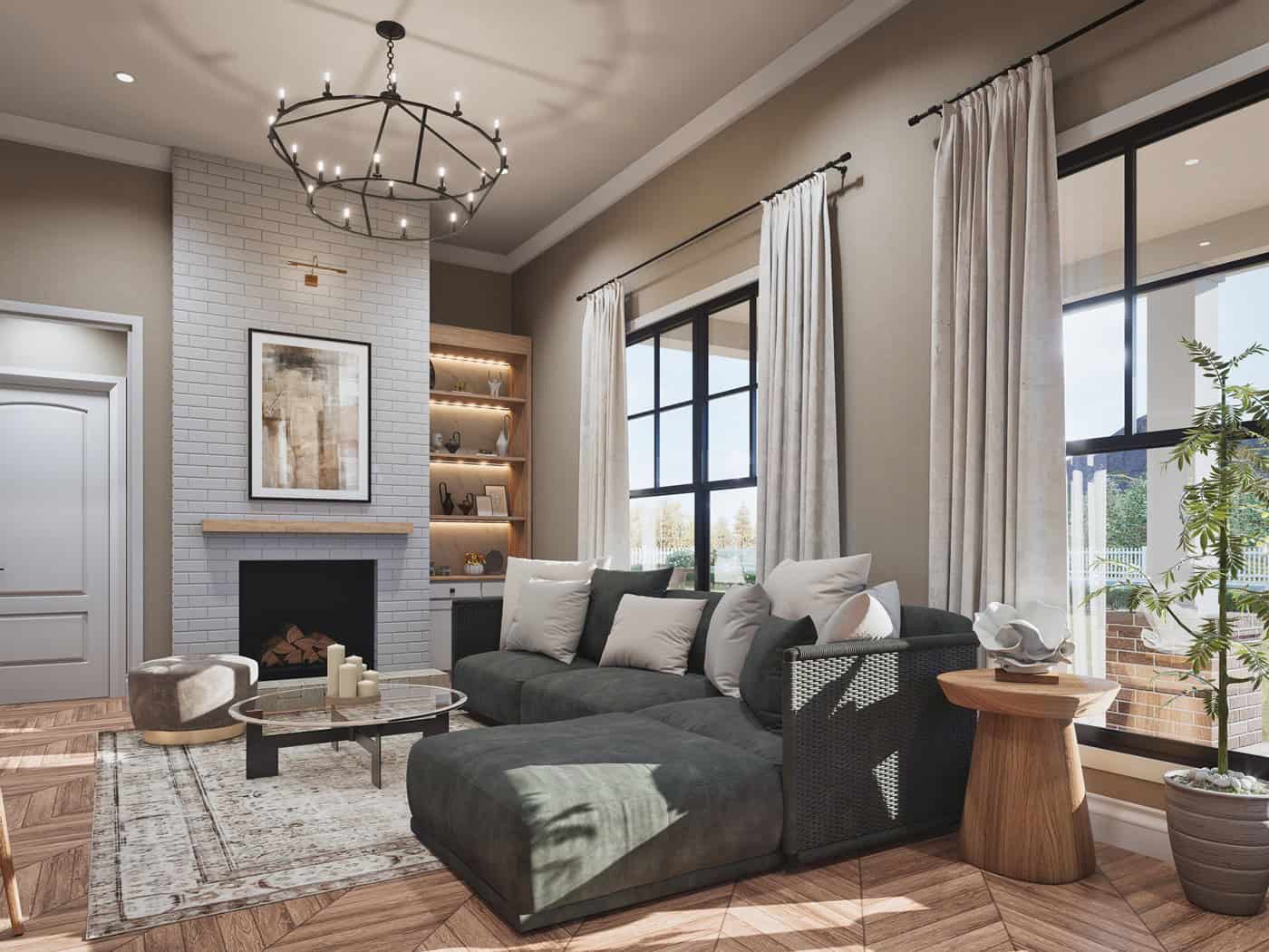 Living Room of this 3-Bedroom,1682 Sq Ft Plan -198-1294