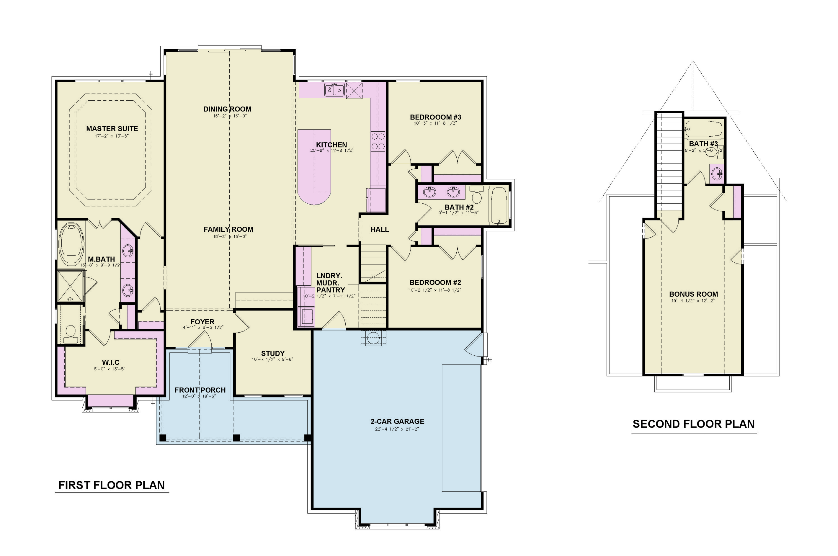 Main Level of Modern Farmhouse Plan #198-1295
