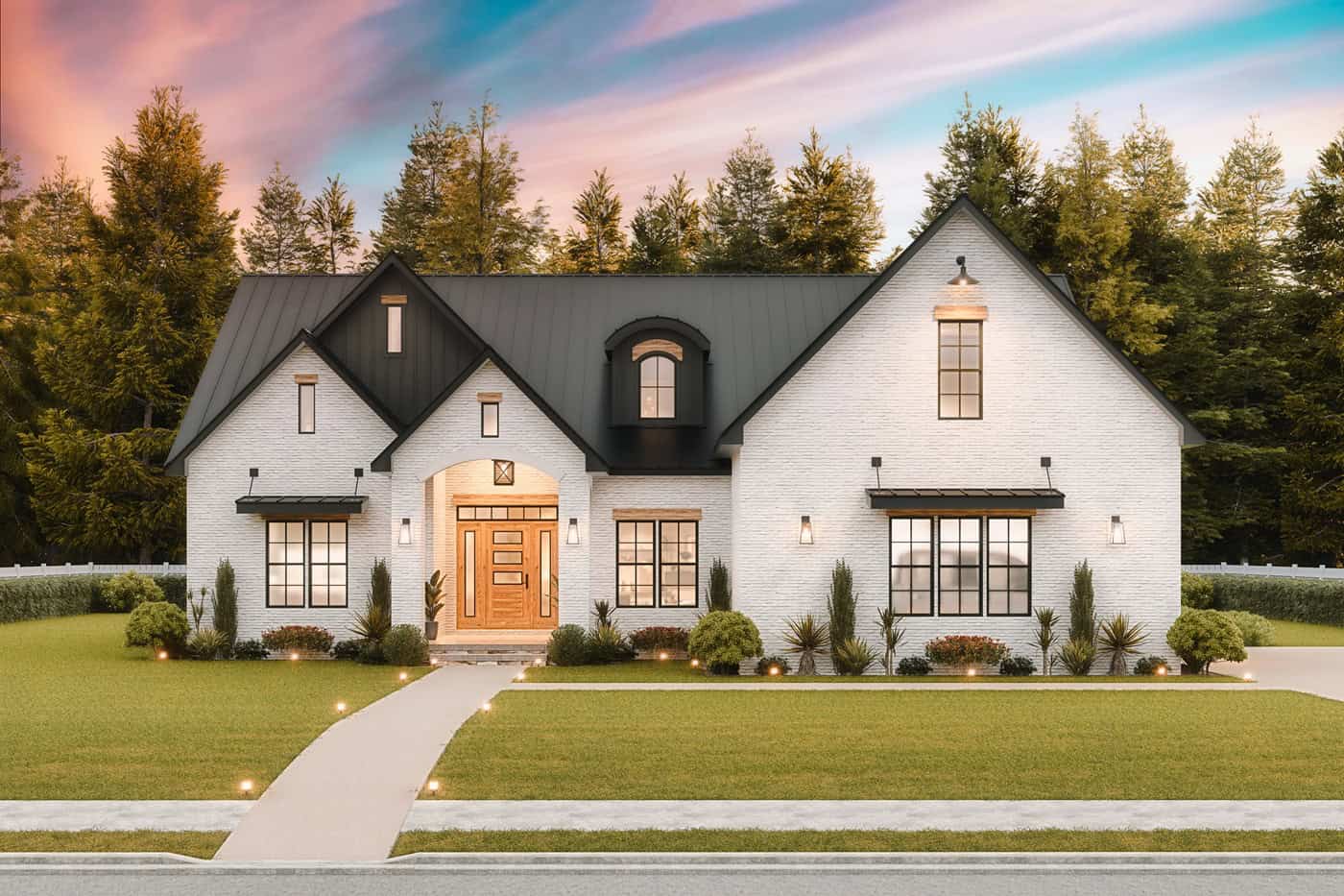 Front View of this 3-Bedroom,2351 Sq Ft Plan -198-1296