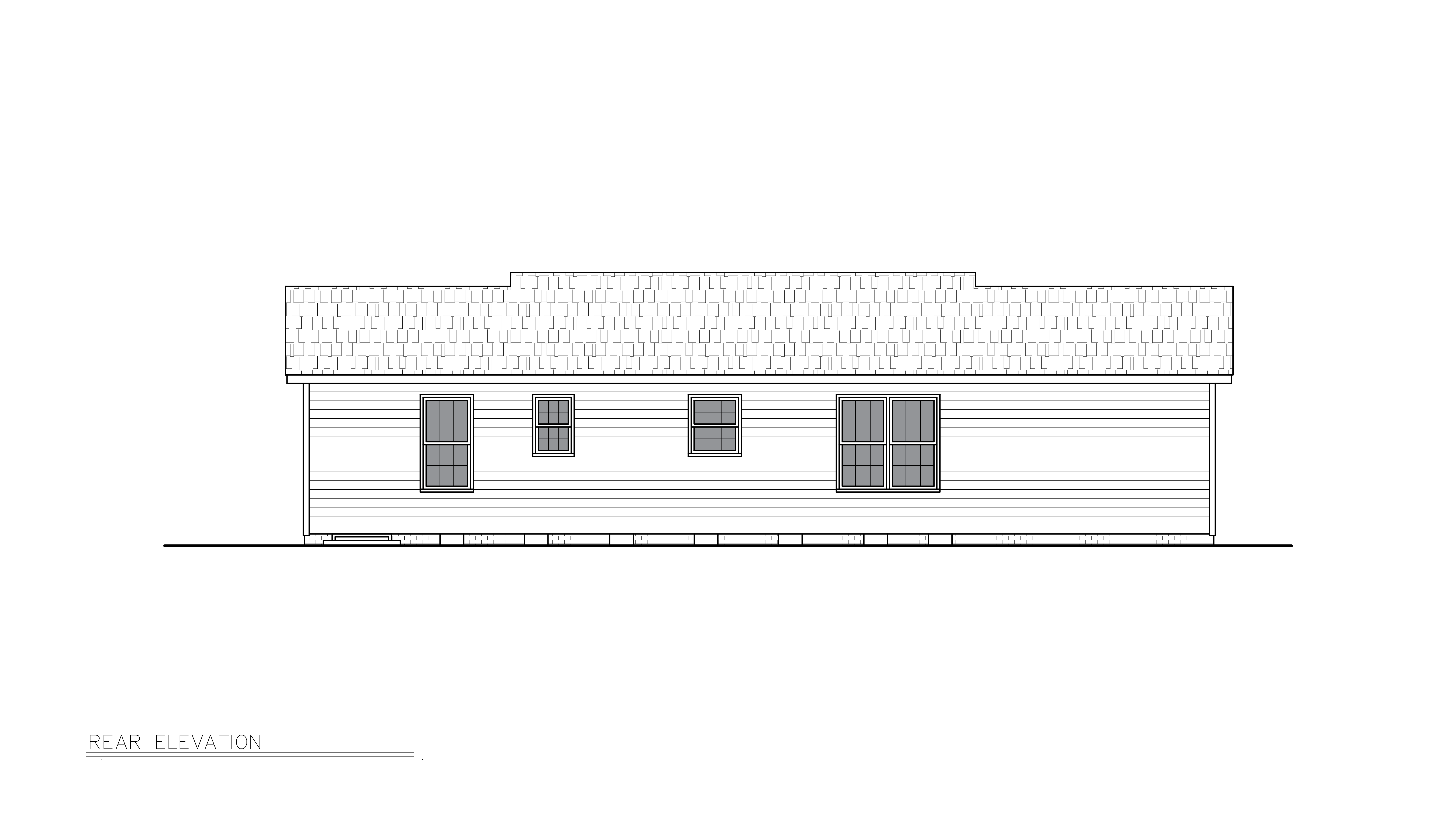 Home Plan Rear Elevation of this 3-Bedroom,1020 Sq Ft Plan -198-1297