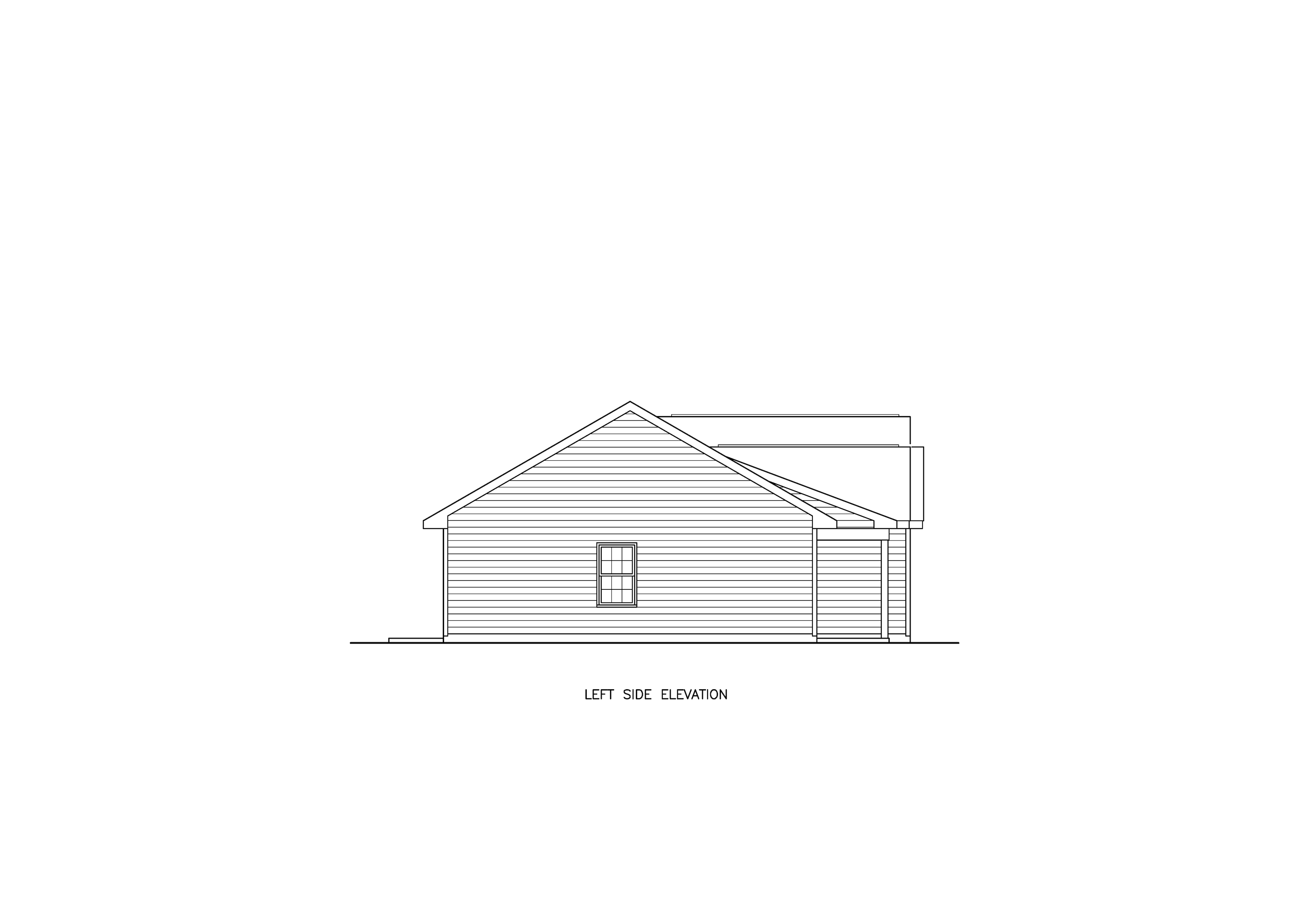 Home Plan Left Elevation of this 3-Bedroom,2564 Sq Ft Plan -198-1298