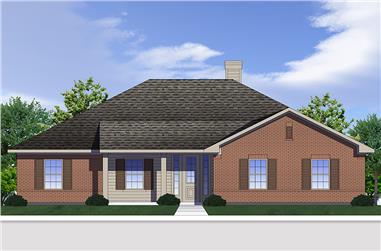 3-Bedroom, 1649 Sq Ft Traditional Home Plan - 199-1001 - Main Exterior
