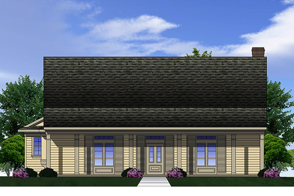 Front elevation of Country home (ThePlanCollection: House Plan #199-1008)