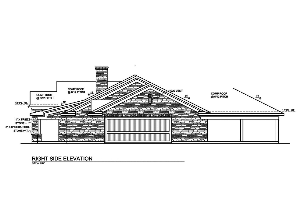 Home Plan Right Elevation of this 3-Bedroom,2111 Sq Ft Plan -199-1009