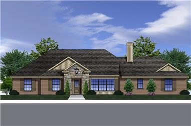 3-Bedroom, 1694 Sq Ft Traditional Home Plan - 199-1010 - Main Exterior