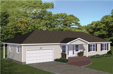 3-Bedroom, 1508 Sq Ft Traditional Home Plan - 200-1006 - Main Exterior