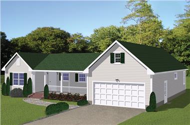3-Bedroom, 1878 Sq Ft Ranch House Plan - 200-1015 - Front Exterior