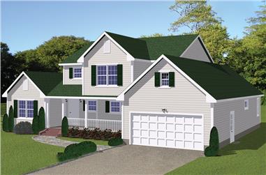 4-Bedroom, 2982 Sq Ft Farmhouse House Plan - 200-1016 - Front Exterior
