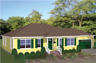 2-Bedroom, 1344 Sq Ft Cottage Home Plan - 200-1040 - Main Exterior
