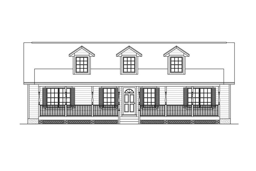 200-1057: Home Plan Front Elevation