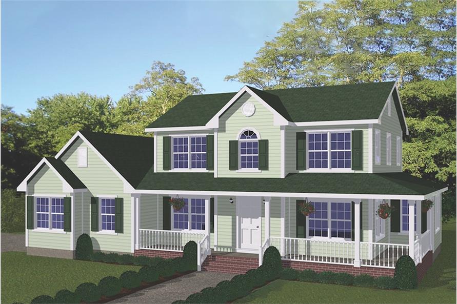 4-Bedroom, 1841 Sq Ft Farmhouse House Plan - 200-1061 - Front Exterior