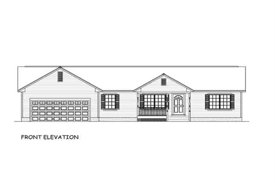 200-1066: Home Plan Front Elevation