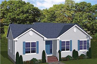 3-Bedroom, 1293 Sq Ft Ranch House - Plan #200-1070 - Front Exterior