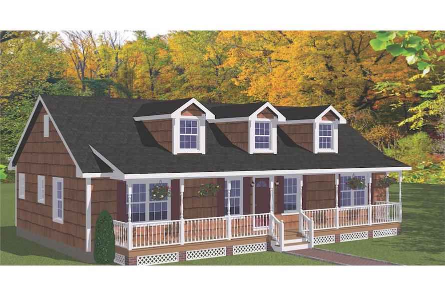 3-Bedroom, 1381 Sq Ft Ranch House - Plan #200-1080 - Front Exterior