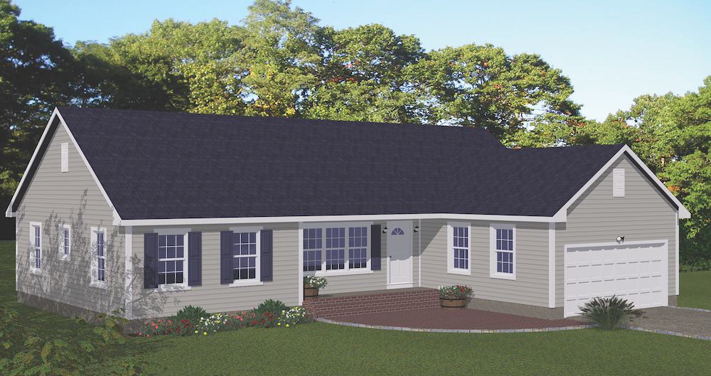 Ranch home (ThePlanCollection: Plan #200-1084)