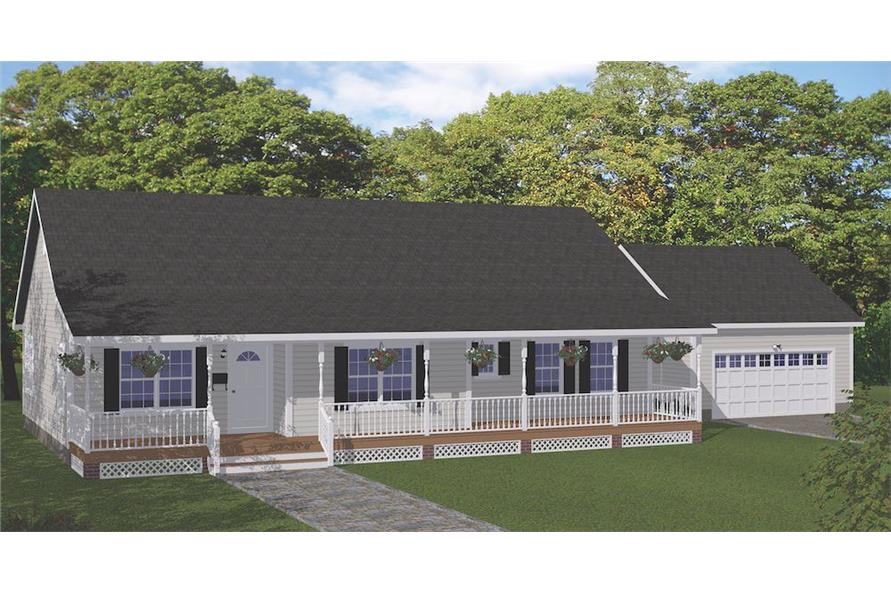 3-Bedroom, 1904 Sq Ft Country Home - Plan #200-1085 - Main Exterior