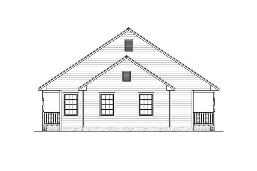 200-1090: Home Plan Right Elevation