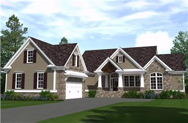 3-Bedroom, 2723 Sq Ft Traditional Home - Plan #201-1006 - Main Exterior