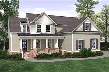 4-Bedroom, 2683 Sq Ft Traditional Home Plan - 201-1010 - Main Exterior