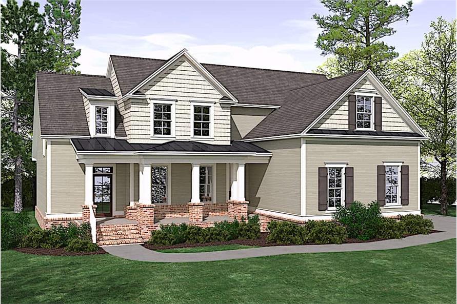 Traditional style house (ThePlanCollection: Plan #201-1010)