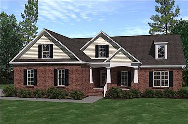 3–5-Bedroom, 2734 Sq Ft Traditional Home - Plan #201-1018 - Main Exterior