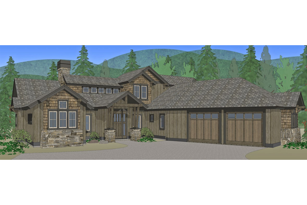 Front View of this 3-Bedroom, 2350 Sq Ft Plan - 202-1005