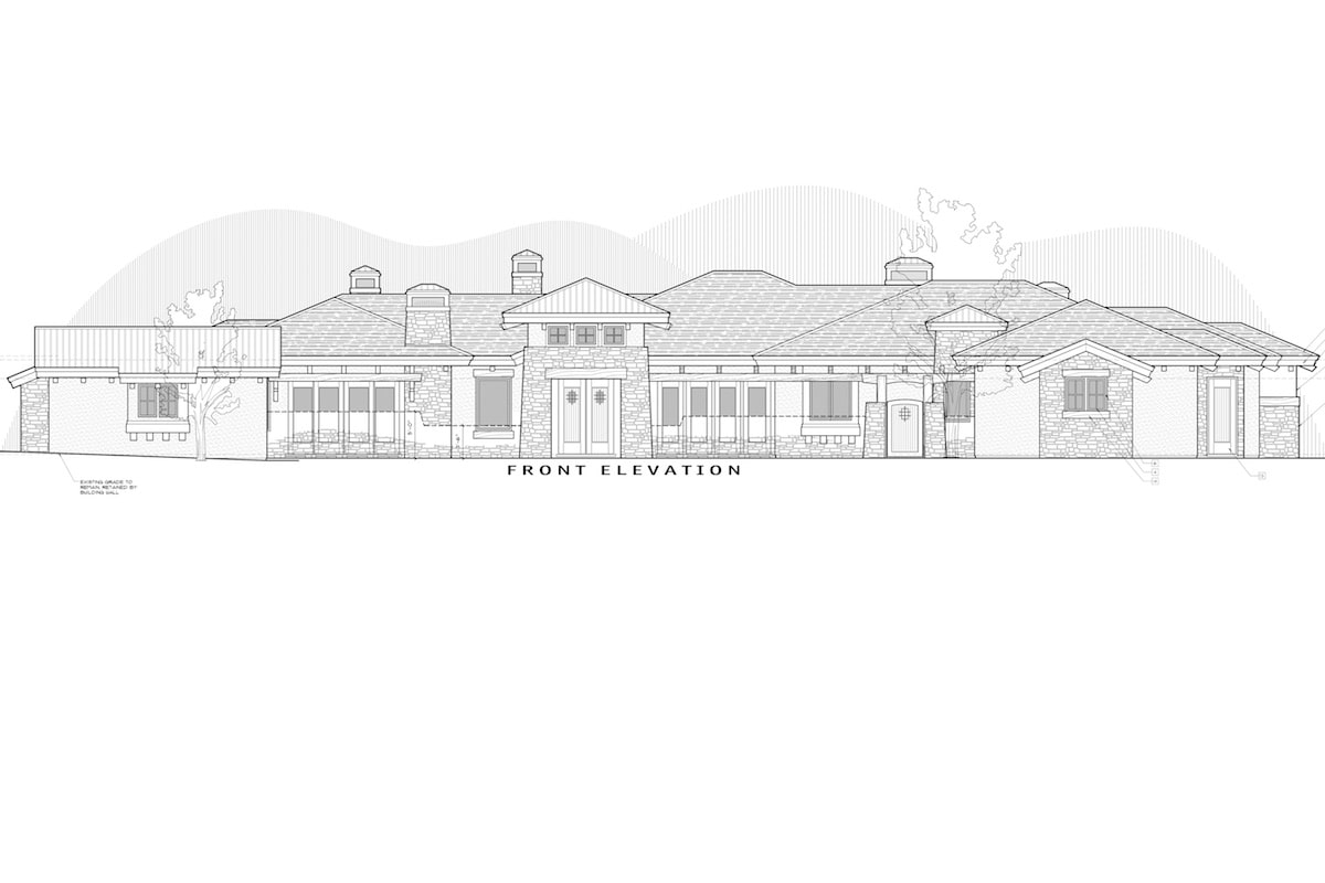 Home Plan Front Elevation of this 3-Bedroom,3574 Sq Ft Plan -202-1010