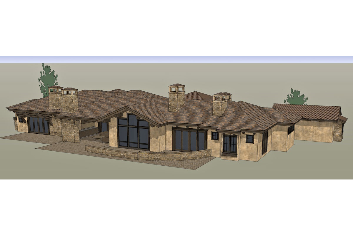 Rear View of this 3-Bedroom,3574 Sq Ft Plan -3574