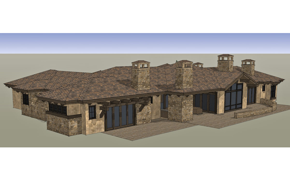 Rear View of this 3-Bedroom,3574 Sq Ft Plan -3574