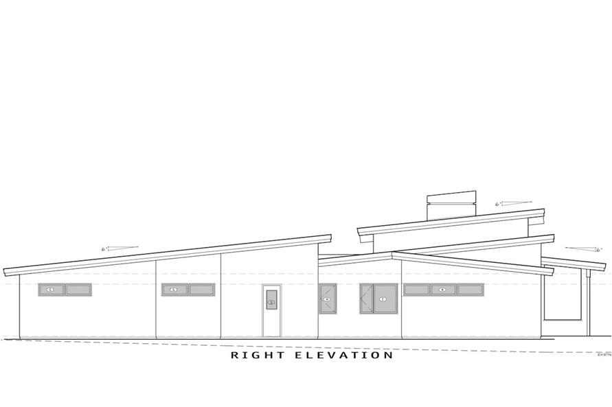 202-1013: Home Plan Right Elevation