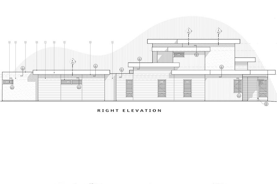 202-1015: Home Plan Right Elevation
