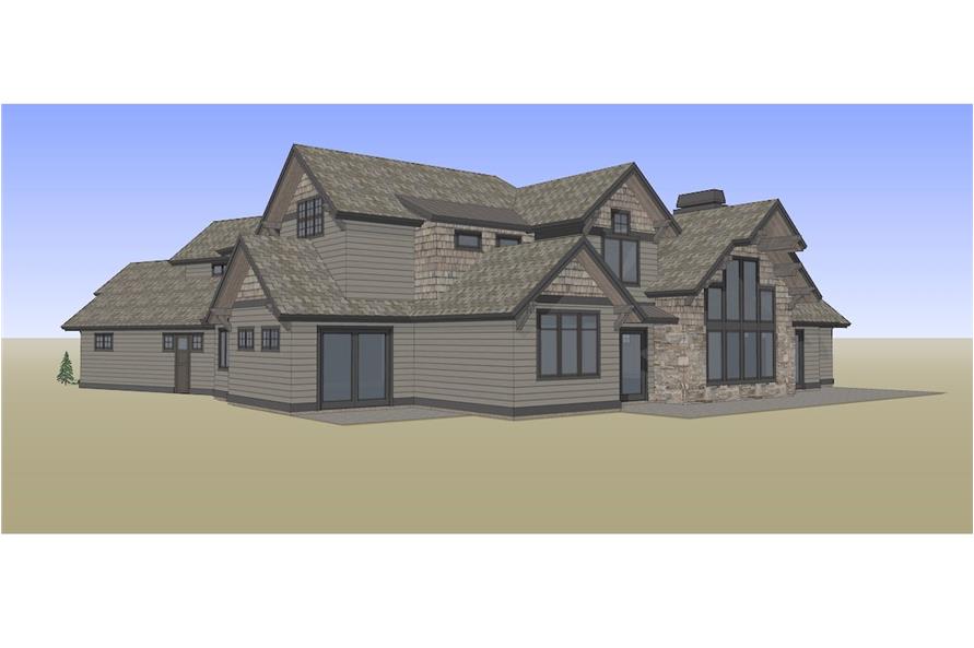Side View of this 5-Bedroom, 4412 Sq Ft Plan - 202-1017