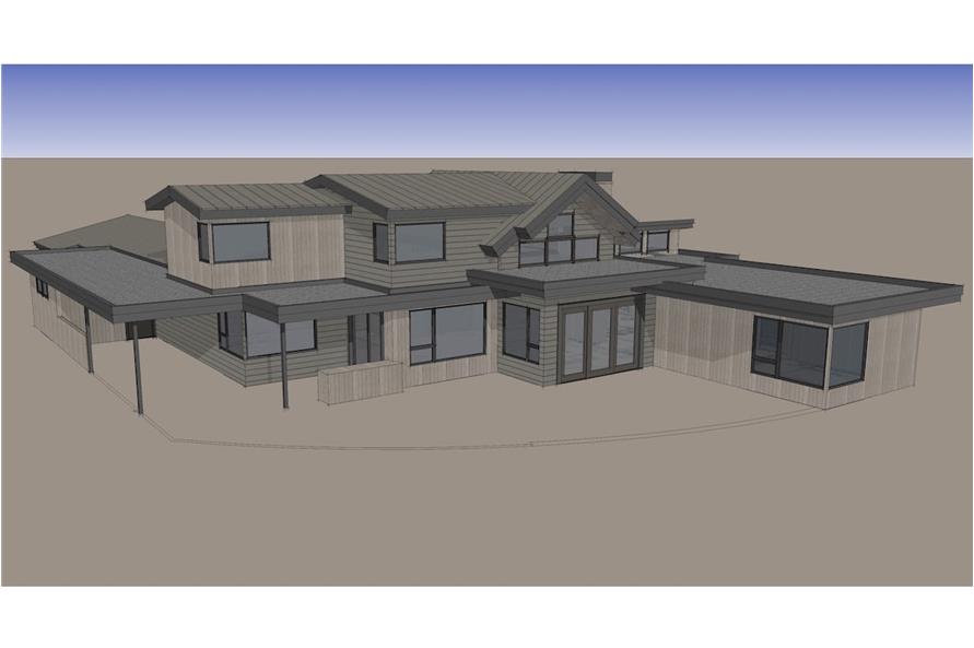 Aerial View of this 5-Bedroom, 3275 Sq Ft Plan - 202-1019