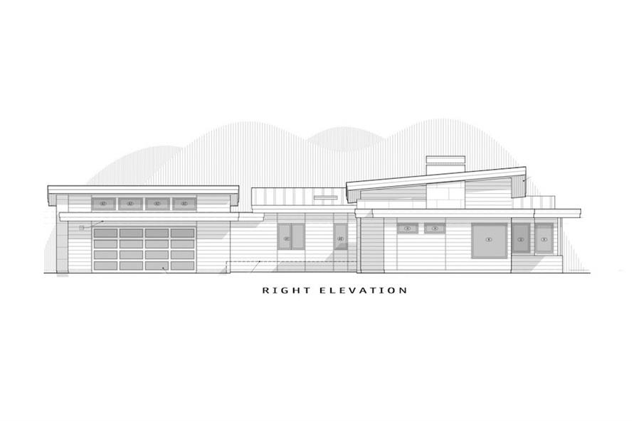 202-1020: Home Plan Right Elevation