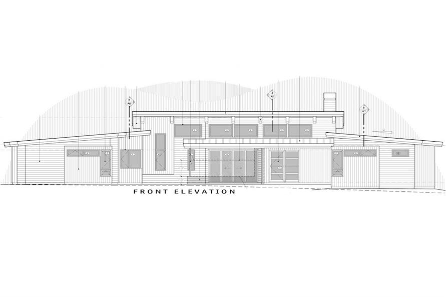 202-1025: Home Plan Front Elevation