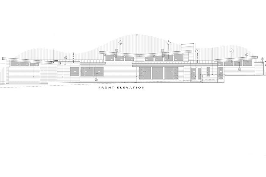 202-1026: Home Plan Front Elevation