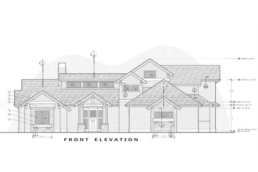 202-1028: Home Plan Front Elevation