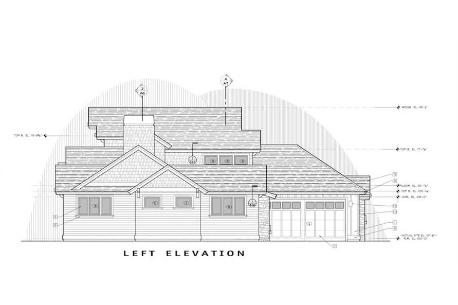 202-1028: Home Plan Left Elevation