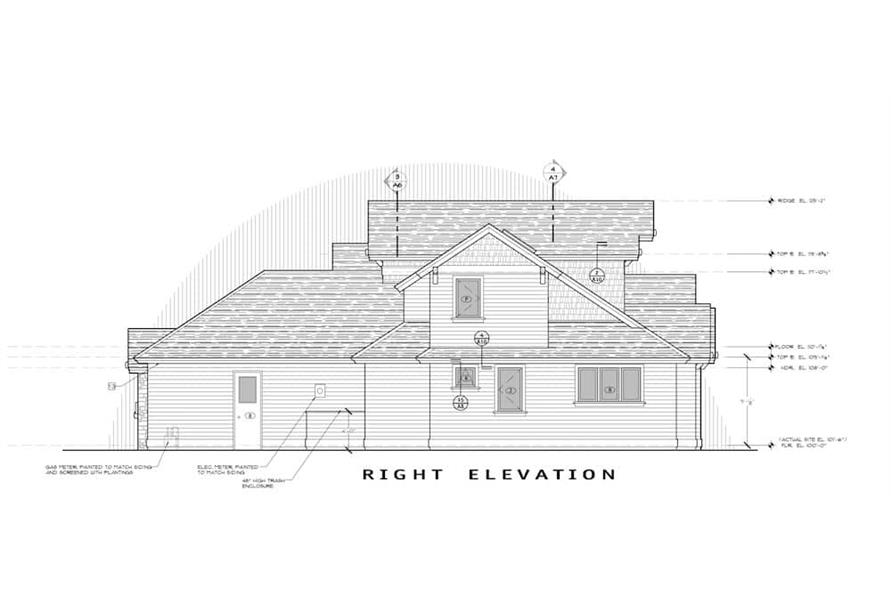 202-1028: Home Plan Right Elevation