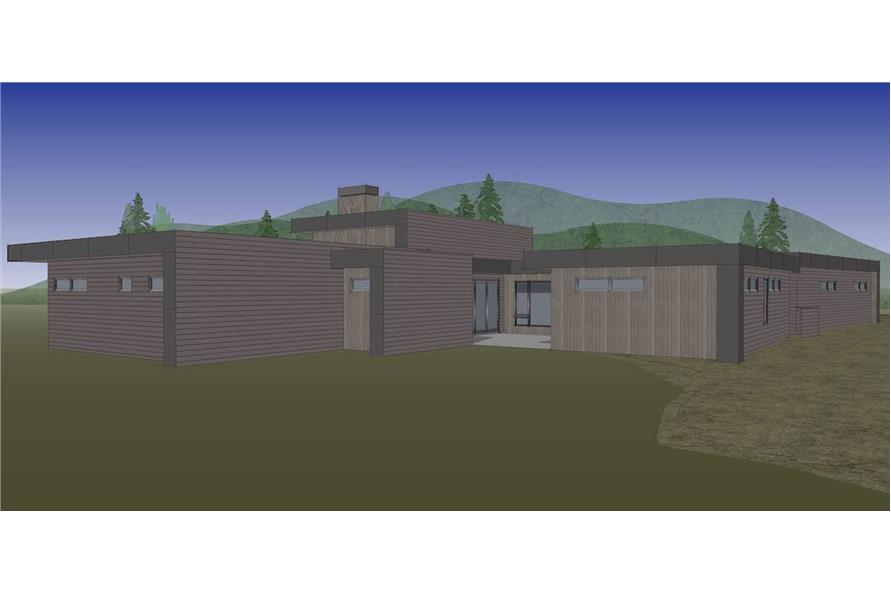 Rear View of this 3-Bedroom, 2818 Sq Ft Plan - 202-1030