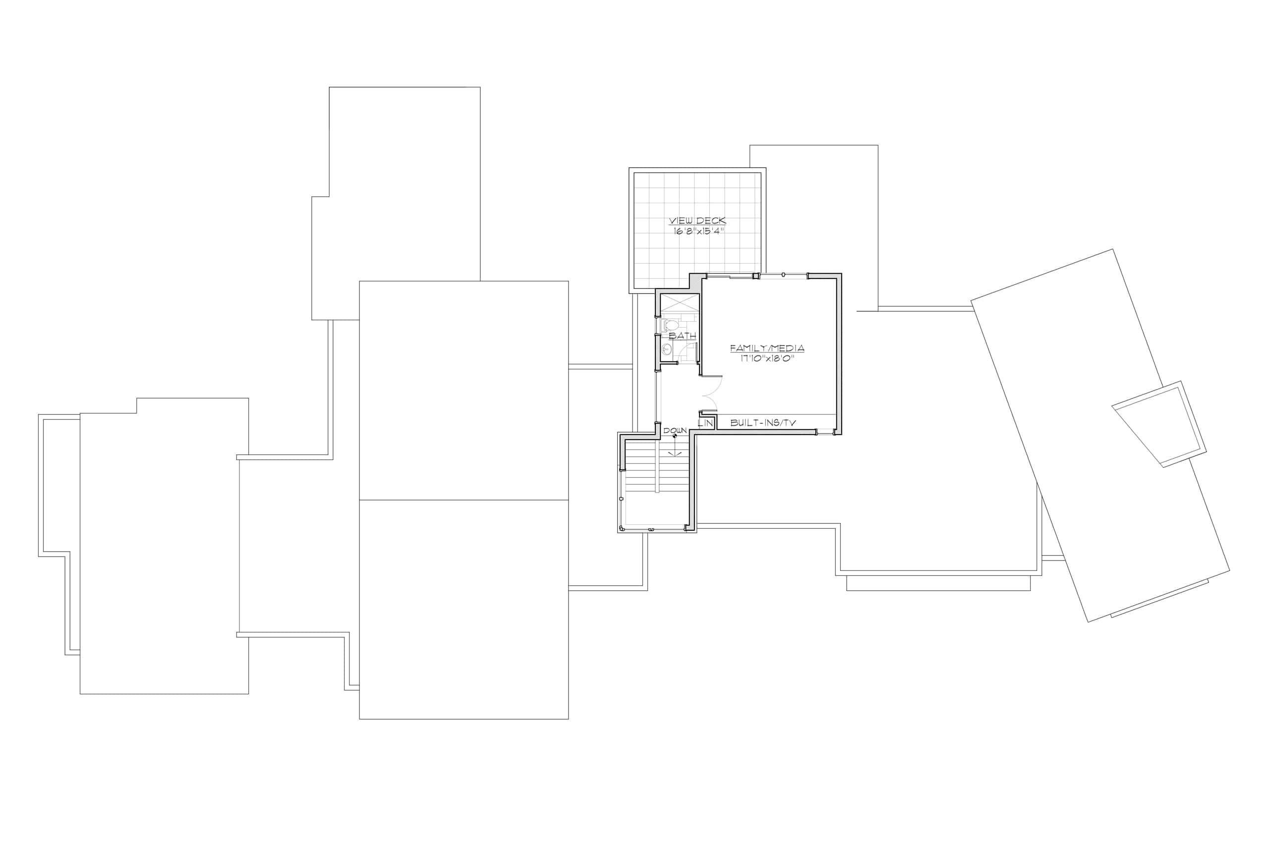 Bonus Room of Modern Plan #202-1034