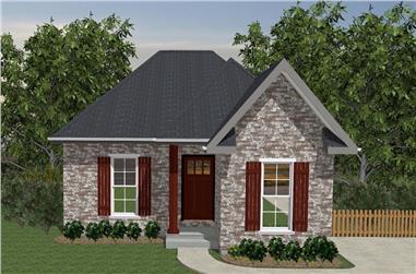 2-Bedroom, 800 Sq Ft European House Plan - 203-1006 - Front Exterior