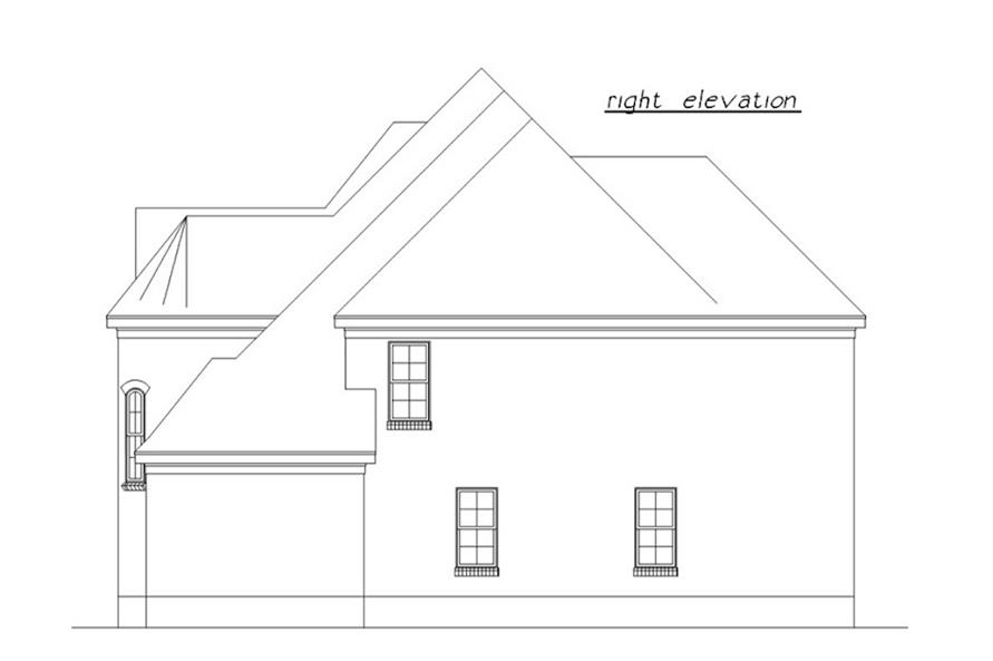 203-1011: Home Plan Right Elevation