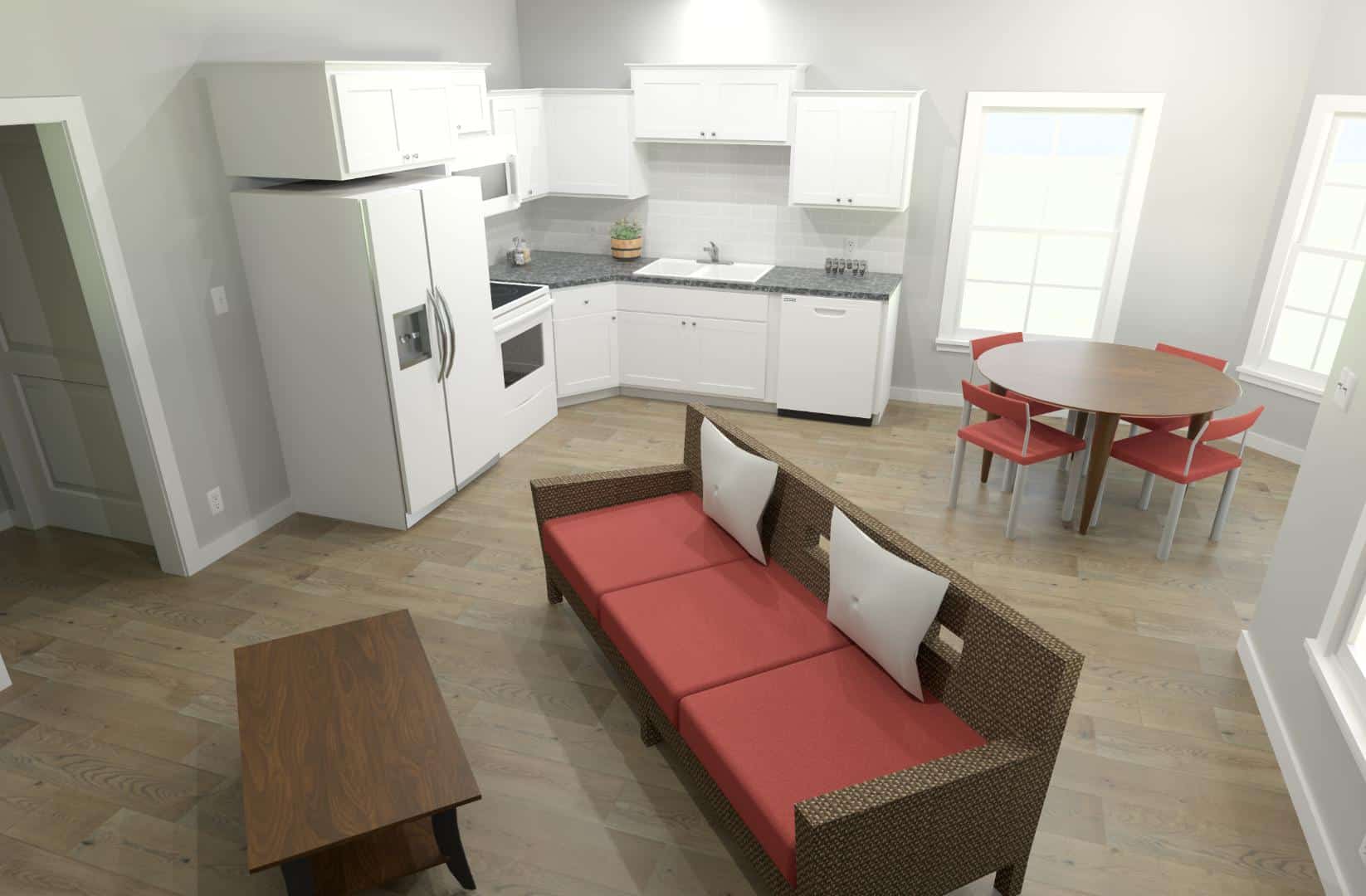 Family Room of this 2-Bedroom,718 Sq Ft Plan -203-1024