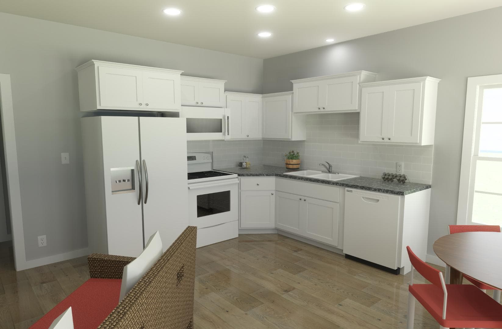 Kitchen of this 2-Bedroom,718 Sq Ft Plan -203-1024