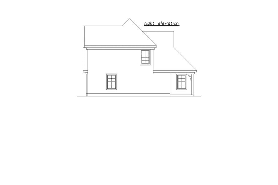 203-1027: Home Plan Right Elevation