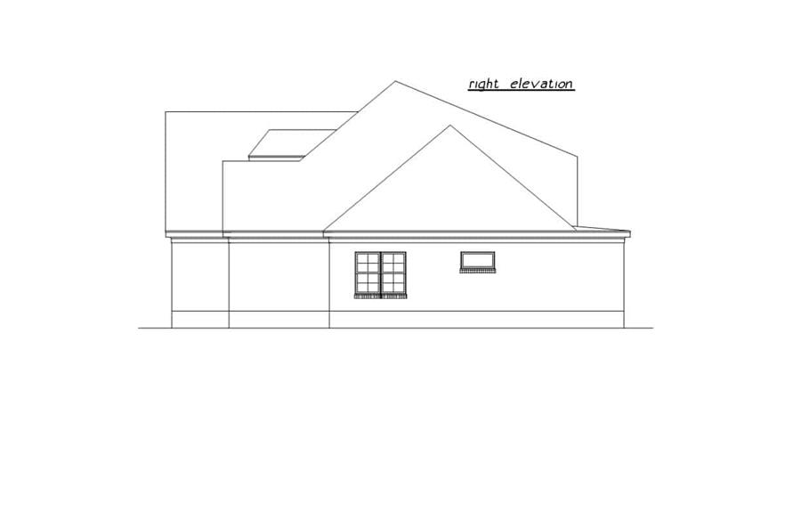Home Plan Right Elevation of this 3-Bedroom,2407 Sq Ft Plan -203-1030