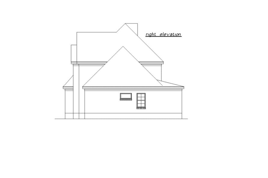 Home Plan Right Elevation of this 4-Bedroom,1905 Sq Ft Plan -203-1033