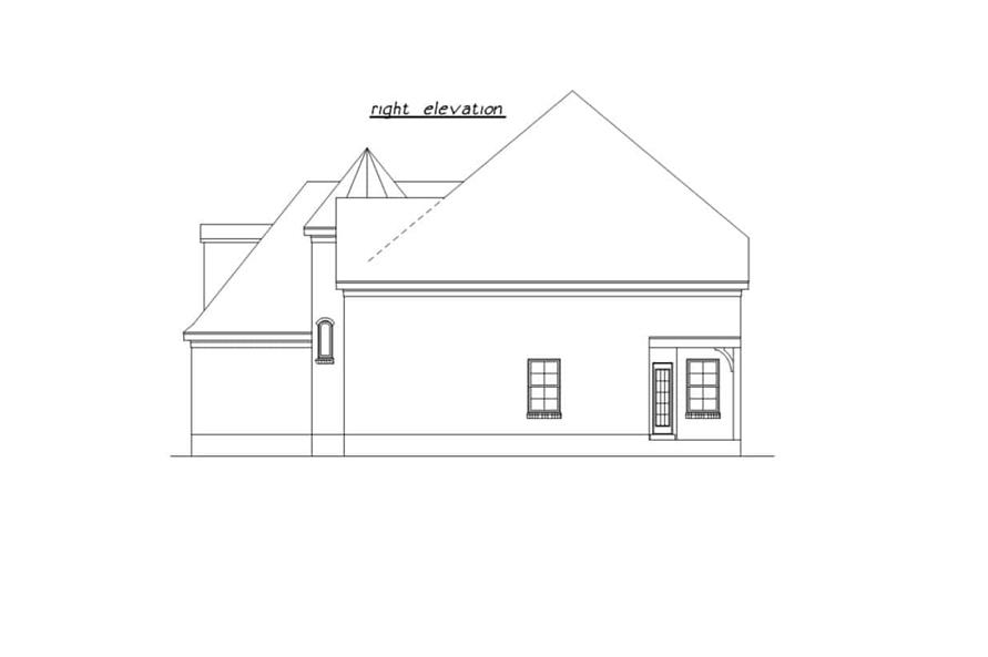 203-1035: Home Plan Right Elevation