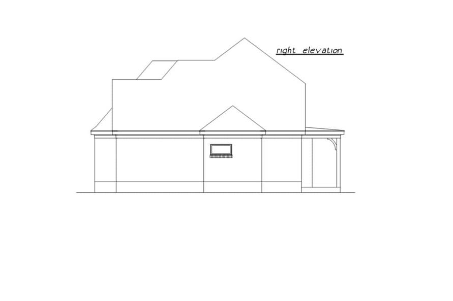 Home Plan Right Elevation of this 3-Bedroom,2200 Sq Ft Plan -203-1036
